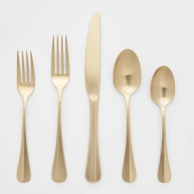 19pc Stainless Steel Sussex Baguette Champagne Silverware Set - Threshold™