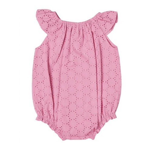 Misty Eyelet Romper _Pink