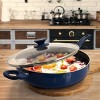 Gibson Home Charmont 5 Quart Nonstick Aluminum Saute Pan with Lid in Yale Blue - 4 of 4