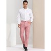 INSPIRE CHIC Men's Casual Flat Front Stretch Business Plaid Pattern Pants - 3 of 4