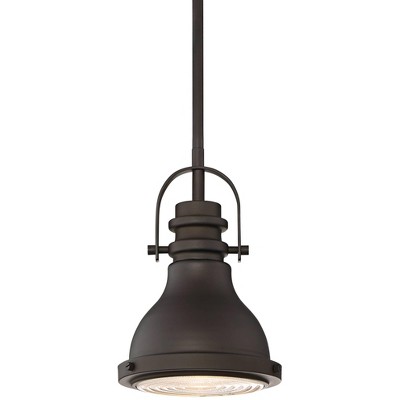 Possini Euro Design Bronze Mini Pendant Light 6 1/2" Wide Industrial Rustic Urban Barn Fixture for Kitchen Island Dining Room