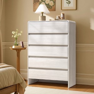 AMERLIFE Storage Dresser, Modern Chest with Rounded Corners, Wood Cabinet Organizer for Living Room, Easy Assembly - 1 of 4