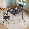 3-Piece Kids Folding Table and Chairs Set, Toddlers Children's Activity Table and Chairs Set for Dining Room,Daycare,Classrooms - 4 of 4