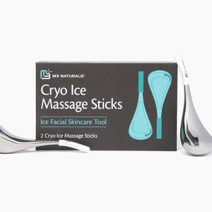 Cryo-Ice Massage Sticks, Ice Globes for Face, Facial Cooling & De-Puffing, Cryo Sticks for Redness Reduction & Skin Sculpting, M3 Naturals, 2ct - 1 of 4