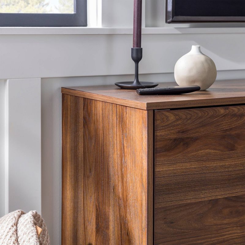 2 Door Mid-Century Modern Wood Storage TV Stand for TVs up to 65" - Saracina Home, 4 of 24