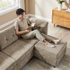 VANOMi Chenille Sectional Sofa with Ottoman - 4 of 4
