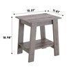 Farmhouse End Table, Rustic Side Table with Storage Shelf, Small Center Table - 2 of 4