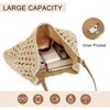 FATMOON Straw Beach Tote Bag for Women Raffia Crochet Purse Large Summer Hobo Woven Shoulder Handbag for Vacation - 4 of 4