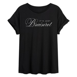 Women's - Instant Message - Brainrot Oversized Graphic T-Shirt - 1 of 4