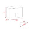 VYNXARIA 20" Wall Storage Cabinet with Two Doors and Three Internal Shelves in Sleek Black ¨C Ideal for Kitchen - 3 of 4