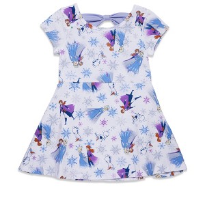 Disney Frozen Elsa Princess Anna Olaf Christmas Girls Skater Dress Toddler  - 1 of 4