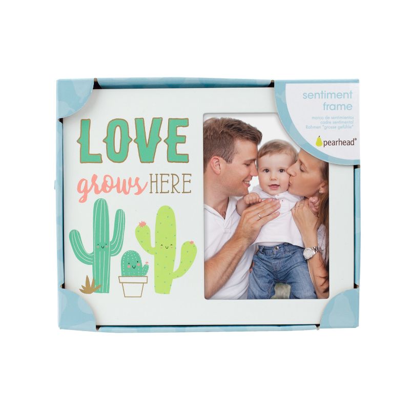 Pearhead Cactus Picture Frame 3.5&#34;x5&#34; - Love Grows Here, 3 of 5