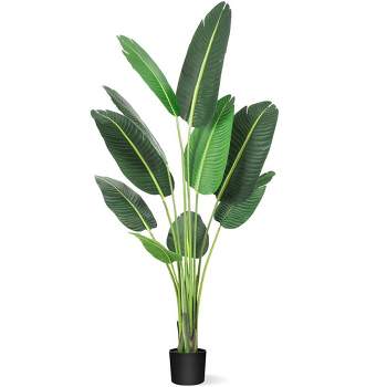 Whizmax Artificial Bird of Paradise Plant Fake Tropical Palm Tree for Indoor Outdoor, Perfect Faux Plants for Home Garden Office Decoration