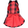 Parisian Pet 'Buffalo Checkered Taffeta Dress' Dog & Cat Shirt – Festive Holiday Pet Apparel – Red - 2 of 3