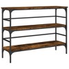 vidaXL Console Table Smoked Oak 39.4 in.x12.6 in.x29.5 in. Engineered Wood - 2 of 4
