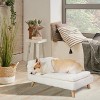 Elevated Luxury Velvet Dog Sofa Bed L Shaped Dogs Lounger Couch Bed with Removable Cushion Mat & Soft Pillow for Kitten Puppy - 2 of 4