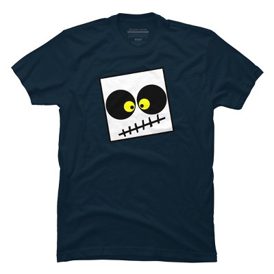 Men's Design By Humans Square Skull By LonaMisa T-Shirt