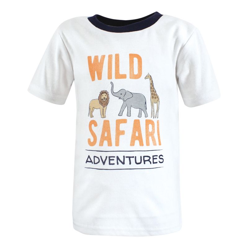 Hudson Baby Infant and Toddler Boy Short Sleeve T-Shirts, Cool Safari, 3 of 8