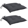vidaXL Chair Cushion Set of 2 Anthracite Oxford fabric (100% polyester) - 3 of 4