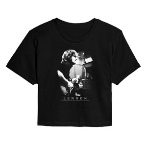 Women's - John Lennon - Lennon Guitar Cropped Graphic T-Shirt - 1 of 4