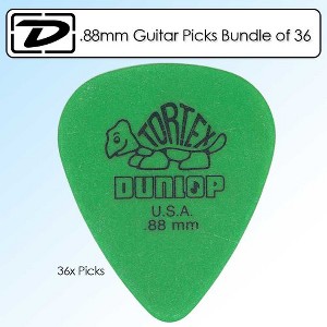 Dunlop 418P.88 Tortex Standard .88mm Green Guitar Picks 36 Pack Kit - 1 of 3