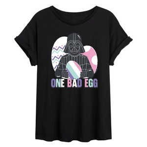 Women's - Star Wars - One Bad Egg Vader Oversized Graphic T-Shirt - 1 of 4