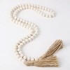 Aoibox Farmhouse Wood Bead Garland with Tassels, Rustic Country Decor, Prayer Boho Beads, Big Wall Hanging Decoration for Home - 3 of 4
