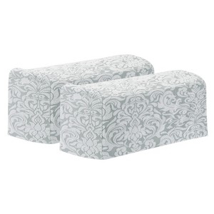 Unique Bargains Anti-Slip Stretch Jacquard Couch Arm Slipcovers 2 Pcs - 1 of 4