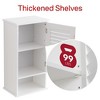 VANIRROR Medicine Cabinet, Hanging Cabinet with 3 Tiers, Single Louvered Door, Wall cabinet for Home Bathroom Bedroom, White - 4 of 4