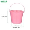 Unique Bargains Galvanized Pink Decorative Rustic Metal Bucket 5.9 x 5.1 Inch 6 Pcs - 2 of 4