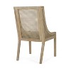 Christopher Knight Home Set of 2 Maurers Cane and Wood Upholstered Dining Chairs Charcoal/Natural - image 3 of 4