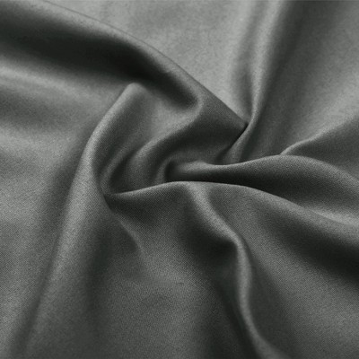 Dark Gray Polyester Standard Pillowcases with Envelope Closure, Set of 2