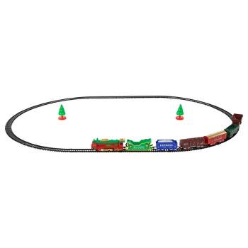 Northlight 23 Pc Battery Operated Lighted and Animated Classic Christmas Train Set with Oval Track