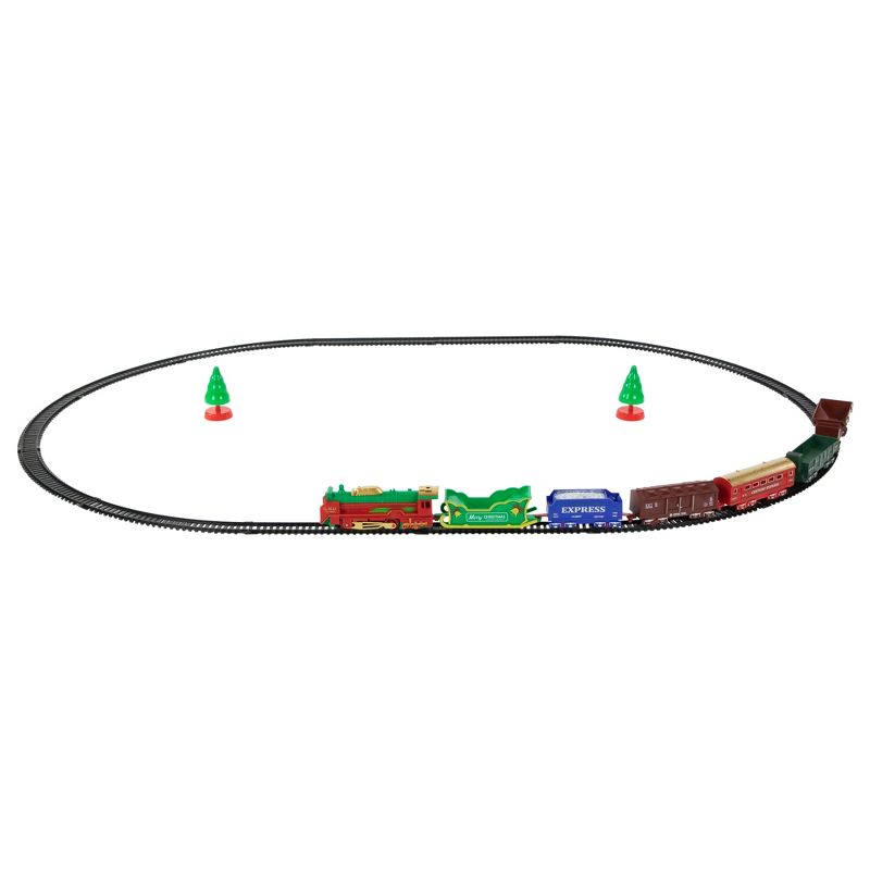 Northlight 23 Pc Battery Operated Lighted and Animated Classic Christmas Train Set with Oval Track, 1 of 6