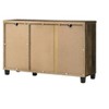 VYNXARI 45"W Dark Dusty Oak Finish 3-Door Shoe Cabinet,Storage Cabinets with doors and shelves - 3 of 4