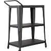 Vynxaria Industrial 3-Tiered Metal Dining Cart with Swivel Wheels for Easy Mobility - 2 of 4