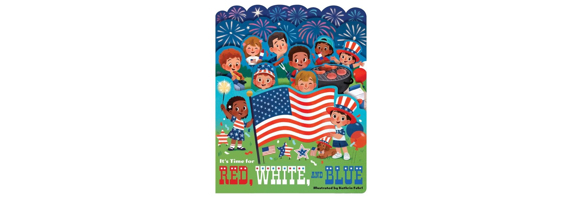 It's Time for Red, White, and Blue - (Layered View) (Board Book)