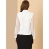 Allegra K Women's Tie Neck Chiffon Long Sleeve Shirt Blouse - 3 of 4