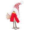 Northlight Standing Bird with Scarf and Plaid Hat Christmas Figure - 10" - Beige - 3 of 4