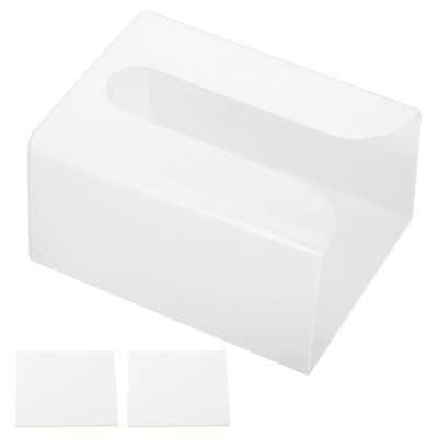 Unique Bargains Wood Bathroom Kitchen Toilet Rectangle Tissue Box Cover with Adhesive Stickers