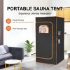VEVOR Portable Sauna Tent, 1400W Personal Sauna Kit for Home Spa, Detoxify & Soothing Infrared Heated Body Therapy, Black - 3 of 4