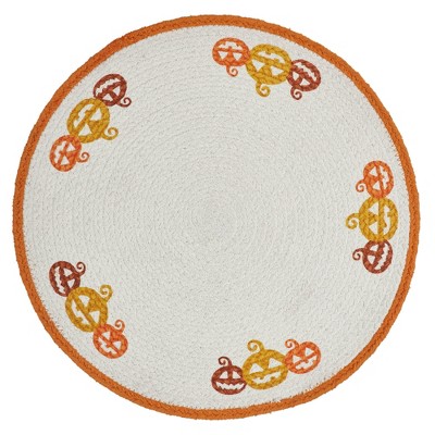Country Halloween Style Stencil Placemat 14" Diameter VHC Brands