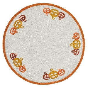 Country Halloween Style Stencil Placemat 14" Diameter VHC Brands - 1 of 3