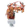 Kurt Adler 24-inch Fabriche Musical Santa with Eight Reindeer, Set of 2 Pieces - 4 of 4