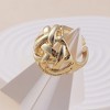 SOHI Women's California Gold The Basket Weave Statement Ring - 2 of 4