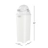 Foundations Tall Diaper Pail with Airtight Lid - Durable & Odorless Diaper Disposal, Holds up to 60 Newborn Diapers, Refill With Any Bags - 2 of 4