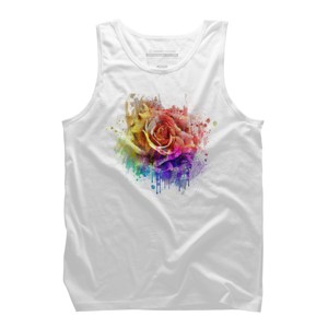 Adult Design By Humans Pride Rose Artistic Rainbow By Zedikzz Tank Top - 1 of 2