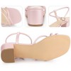 Perphy Women's Strappy Strap Open Toe Slingback Chunky Heel Sandals - 3 of 4