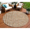 Orange Beige And Copper Geometric Washable Indoor Outdoor Area Rug - 2 of 4