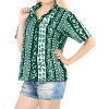 LA LEELA Hawaiian Shirts Womens Short Sleeve Womens Button Up Blouses Tropical Vacation Shirt s Holidays Party Summer Button Down - 2 of 4